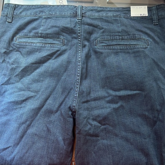 Code Bleu Plus Size Long Wide Leg Stretch Denim Jeans - Picture 9 of 10